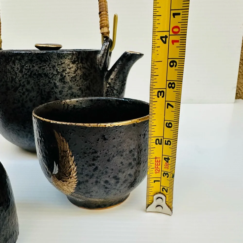 Japanese Black textured ceramic Tea Set – SENSU Trading – Made in Japan